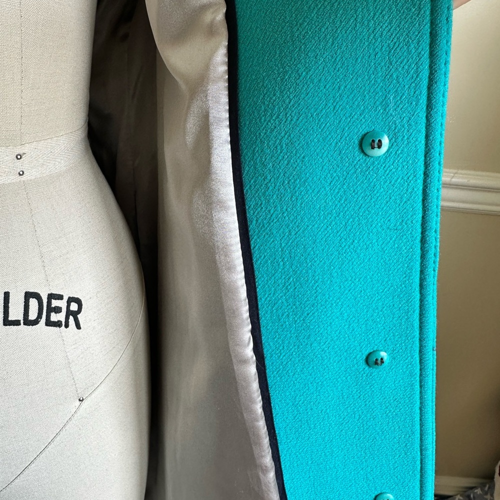 J. Crew Vibrant Blue Trench Coat - Picture 3 of 8